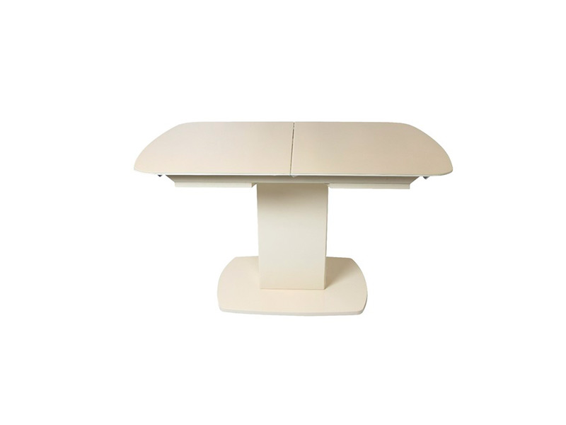 картинка Стол Барселона на центральной опоре МДФ/стекло бежевый 1200(1700)*850 