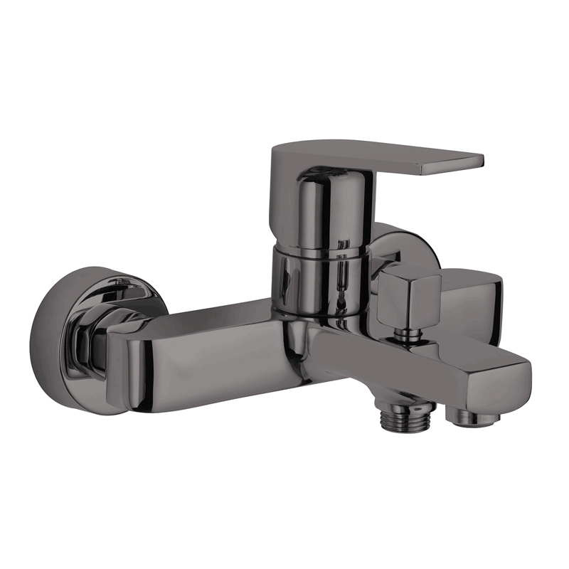 картинка Смеситель для ванны Treya с коротким изливом графит глянцевый AZ-156805037 Azario 