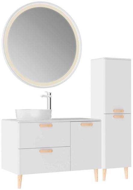 картинка Комплект нижний модуль с раковиной Patara PT0100.42.MBY+LP140 +Зеркало PT4085.01.MBY Creavit 