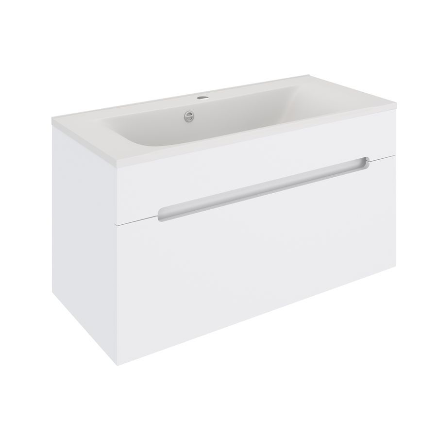 картинка Тумба Оливия 100 1 ящ. подвесная белый без ум. AQUA DE MARCO 