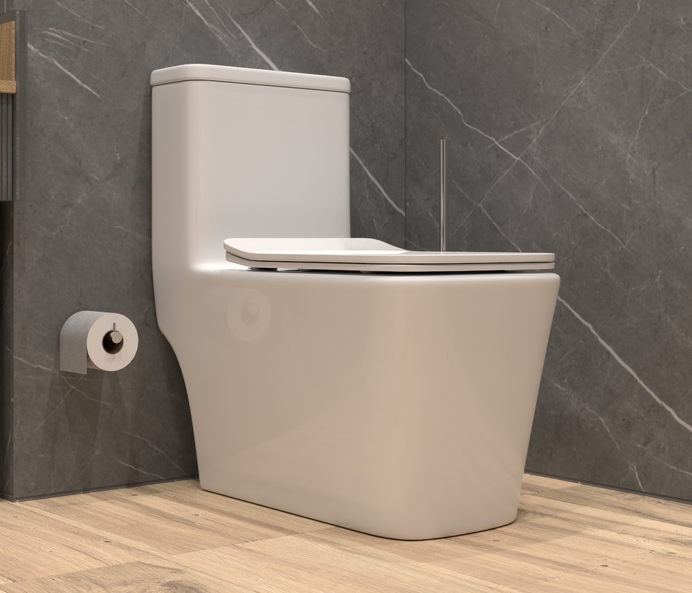 картинка Монолит SM9616 безободковый с гофрой и подводкой тонкое сиденье ДП с быстрым съёмом Eva Gold 