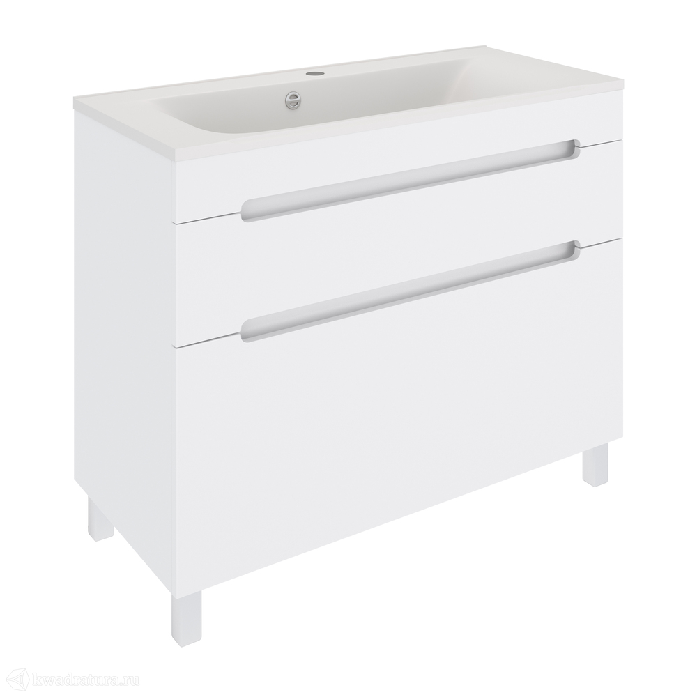 картинка Тумба Оливия 100 1 ящ. подвесная белый ум. Оливия 100 Waterland НЕ ИСПОЛЬЗОВАТЬ 