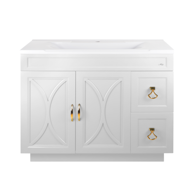 картинка Тумба Амбра 100 белая с 2ящ ум. Комфорт 100 Misty 