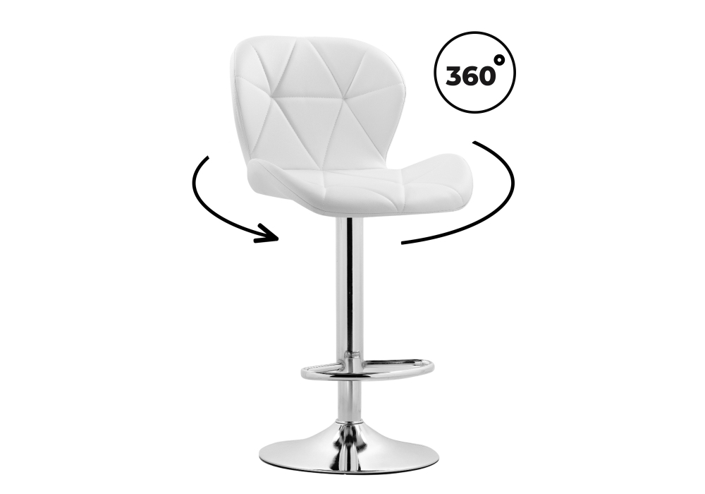 картинка Стул барный Trio White/EDC-004 Chrome Base 