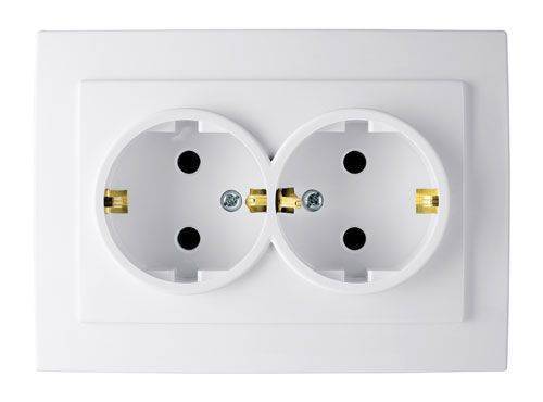 картинка Розетка 2-ая с/з с/п белая Touran Eko 24111025 
