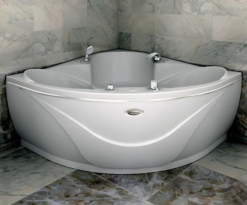 картинка Ванна Филадельфия 168*168 с/п бронза, смеситель Бурже бронза Radomir 