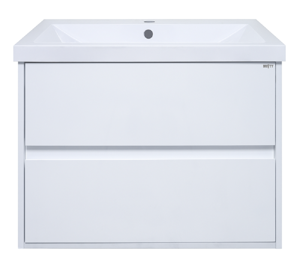 картинка Тумба Алиса 50 2 ящ подвесная белая эмаль ум. Алиса 50 Misty 