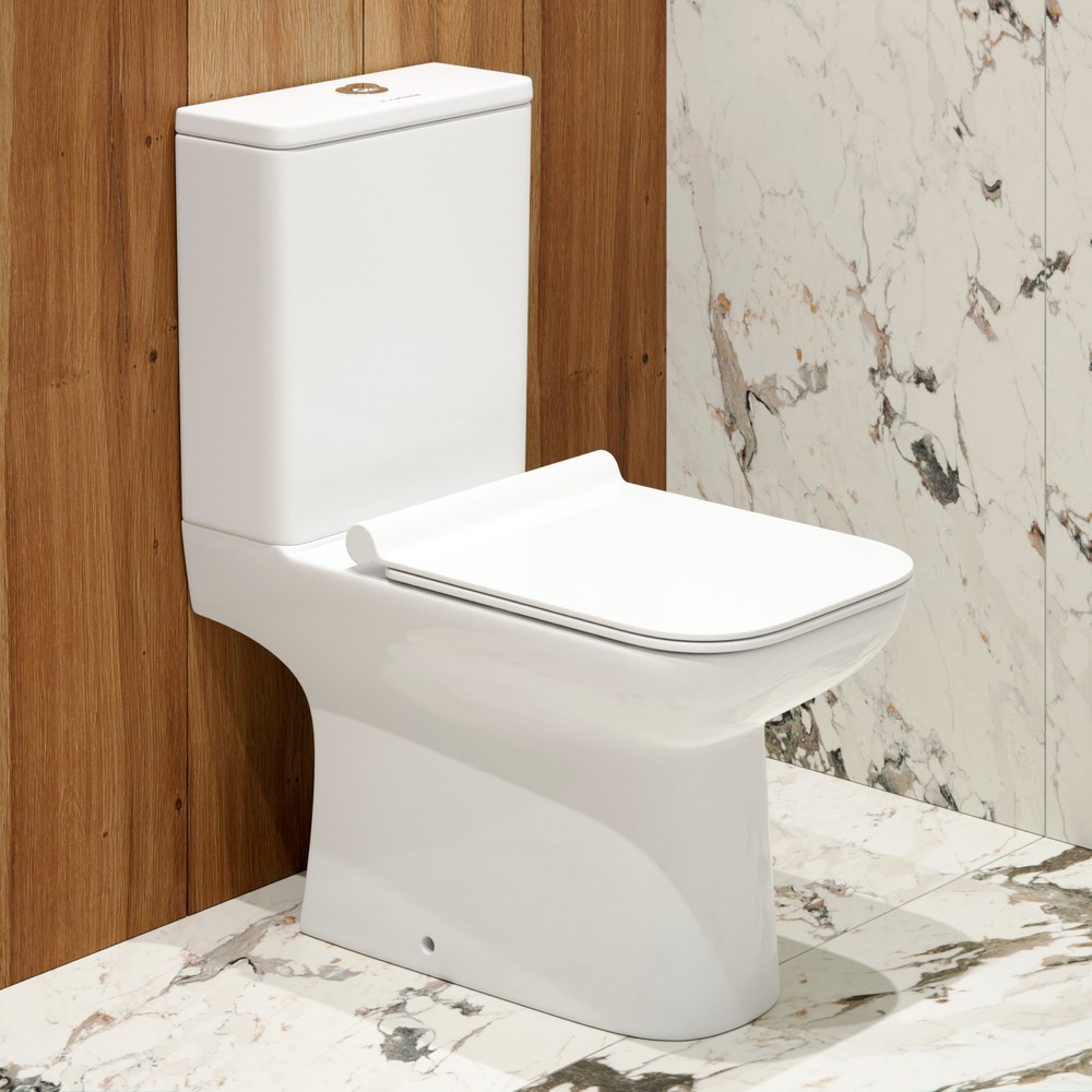 картинка Унитаз-компакт B04, сид. тонкое ДП, крепл., арматура, гориз. выпуск Eva Gold 