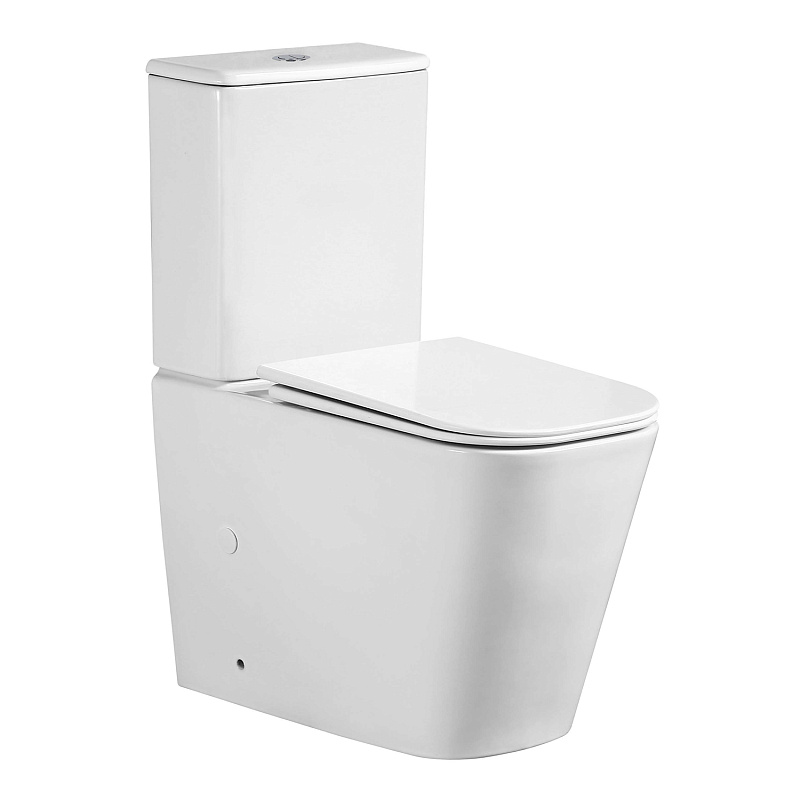 картинка Унитаз Esconda AZ-1255A напольный безободковый торнадо в компл. с бачком и с сид. Azario 