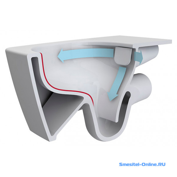 картинка Унитаз подвесной Zentrum 5795B003-0075 +Сиденье 94-003-009 Vitra 