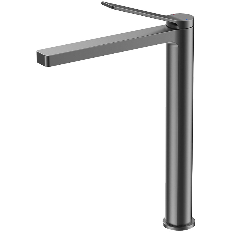 картинка Смеситель для раковины высокий без донного клапана графит AZ-VQQ168R30AJ Azario 