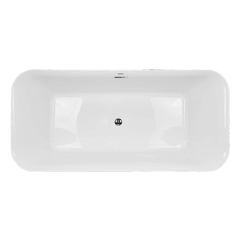 картинка Ванна Roveta 170*80*58 акриловая свободностоящая в комплекте с сифоном и метал. рамой Azario 