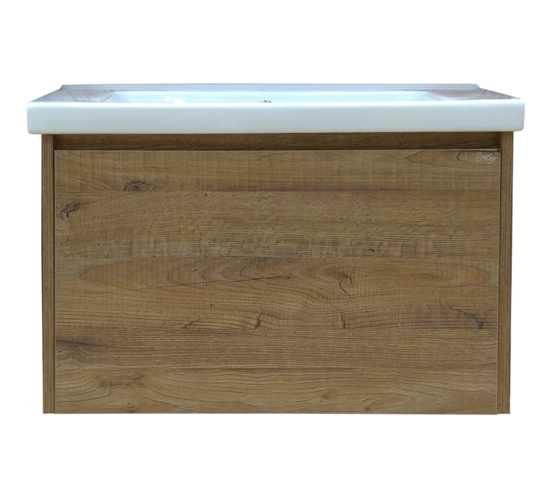 картинка Тумба Даллас 80 подвесная 2 ящ. ДСП (Дуб Галифакс) ум. Дрея Грэйс 90 Misty 