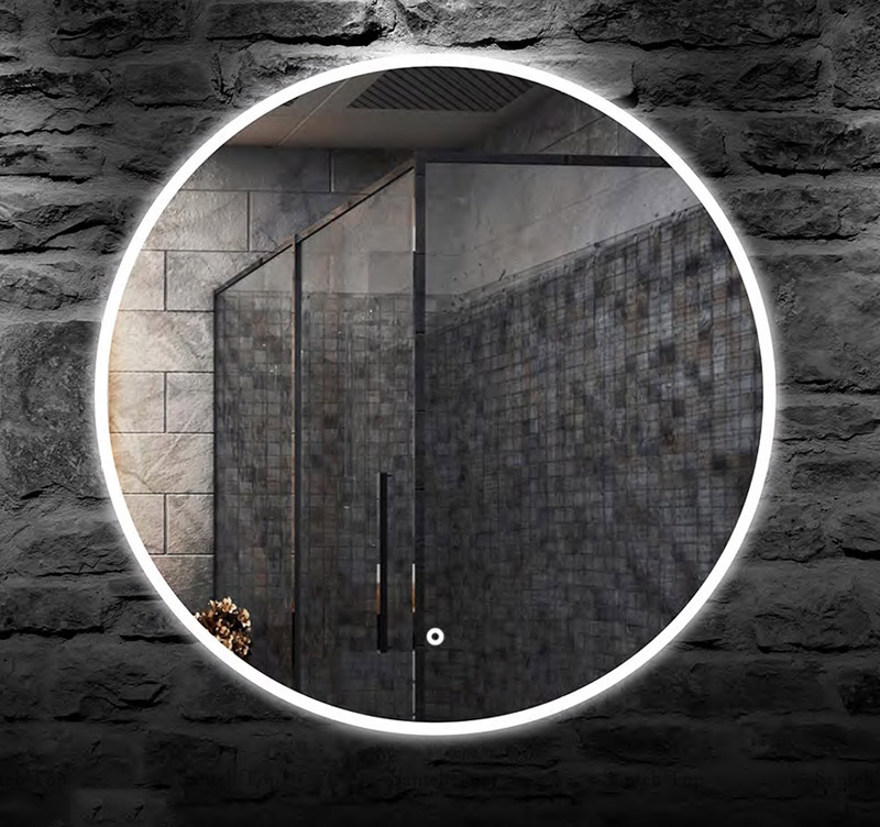 картинка Зеркало Vallessi круглое с подсветкой,сенсорная кнопка 80 545/2 Boheme 