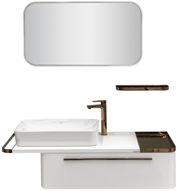 картинка Нижний модуль AL0120.01.BBR ЗОЛОТО+UL060 ANGEL с раковиной AL0120.01.BBR ЗОЛОТО+UL060 Creavit 