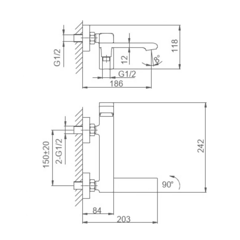 картинка Смеситель для ванны Frap F3284-9 