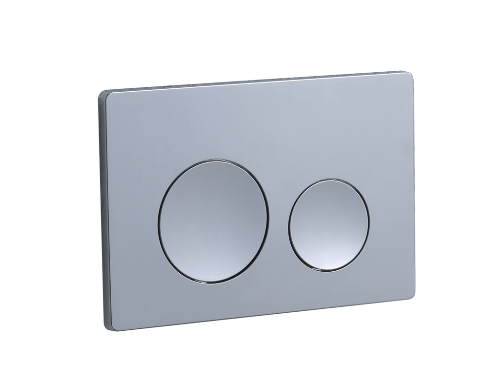 картинка Кнопка смыва 03 пластик круг серый матовый для инсталляции 400 и 500 Eva Gold 