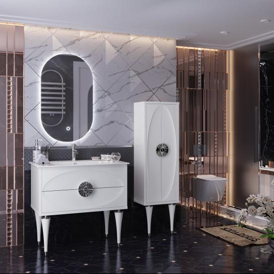 картинка Комплект Ибица 90 белый хром +ножки хром ум. Ibiza 91 Opadiris 