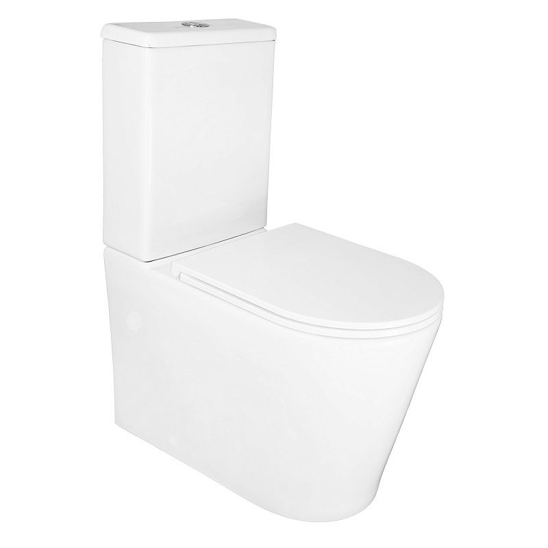 картинка Унитаз Conto AZ-T005BR напольный с сиденьем микролифт дюропласт (Торнадо) Azario 