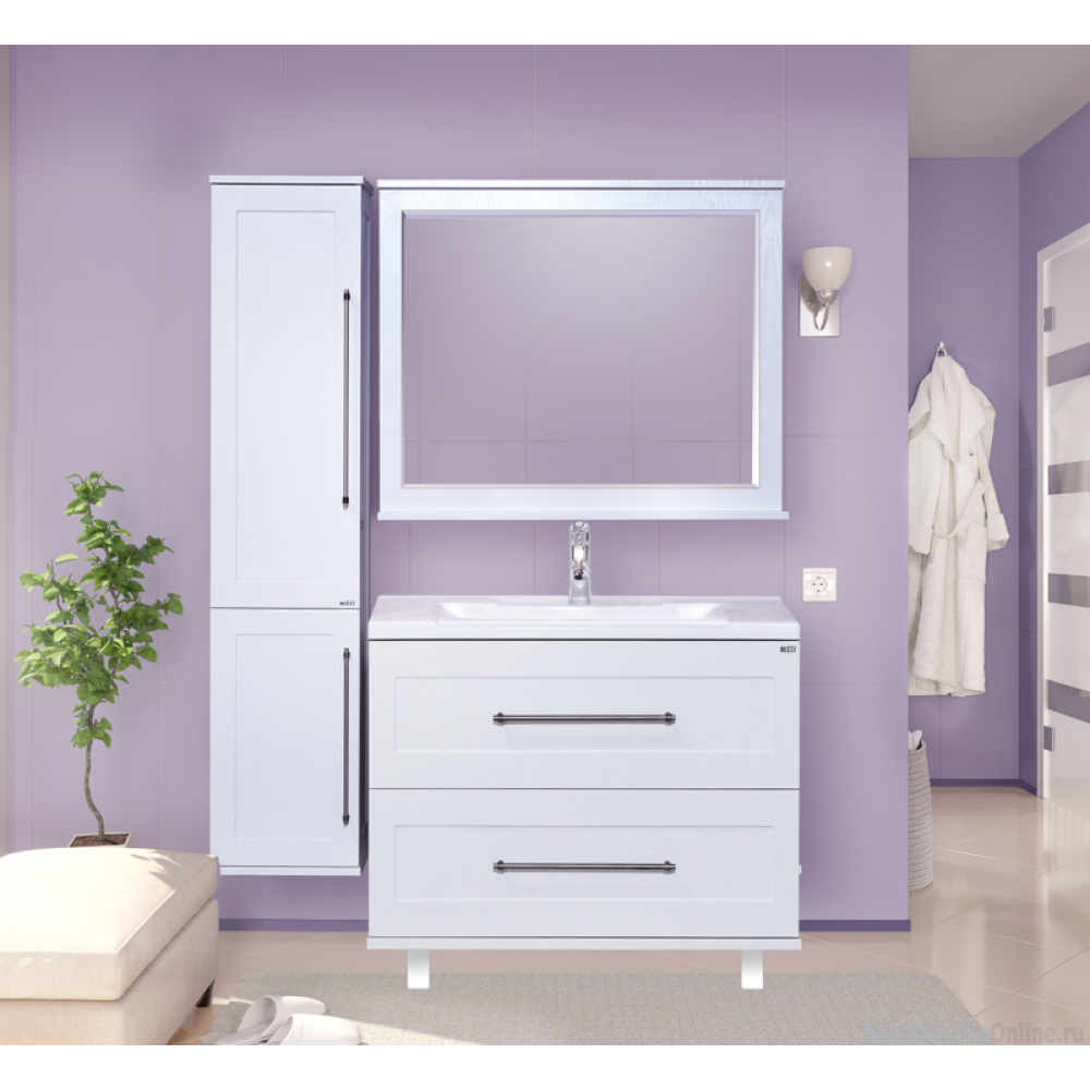 картинка Тумба Марта 100 напольная белая факт Misty 