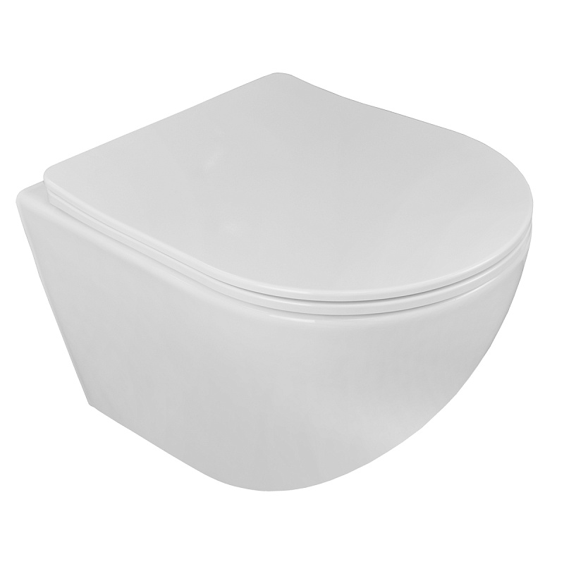 картинка Унитаз Ester подвесной с системой смыва с быстросъемным сиденьем микр. д/т 87265 Loranto 