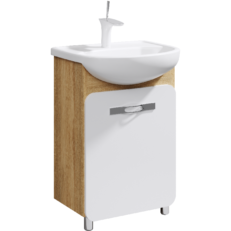 картинка Тумба Вега с ум. Уют 55 дуб санома Vog.01.05 TM Aqwella 