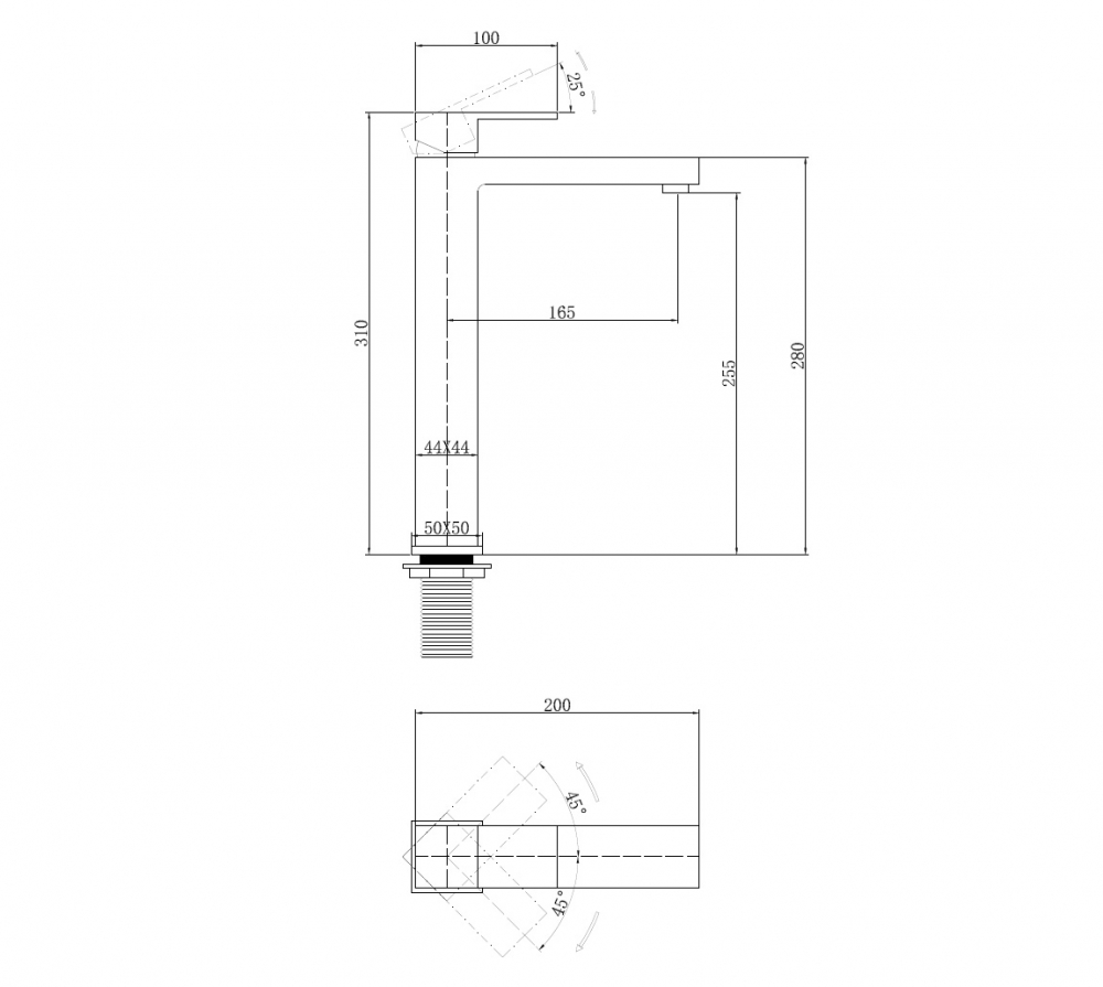 картинка Смеситель Daheim для раковины, золото матовое AF8211G Abber 