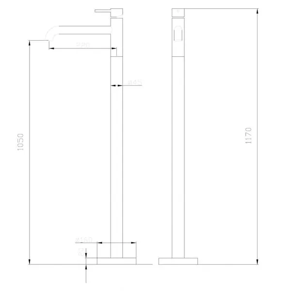 картинка Смеситель Wasser Kreis для раковины напольный, розовое золото AF8140RG Abber 