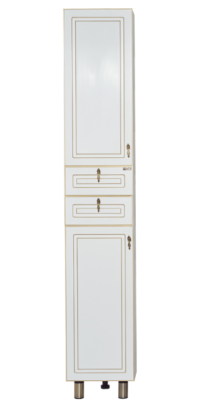 картинка Пенал Париж 35 L белая патина с 2 ящиками,б/к Misty 