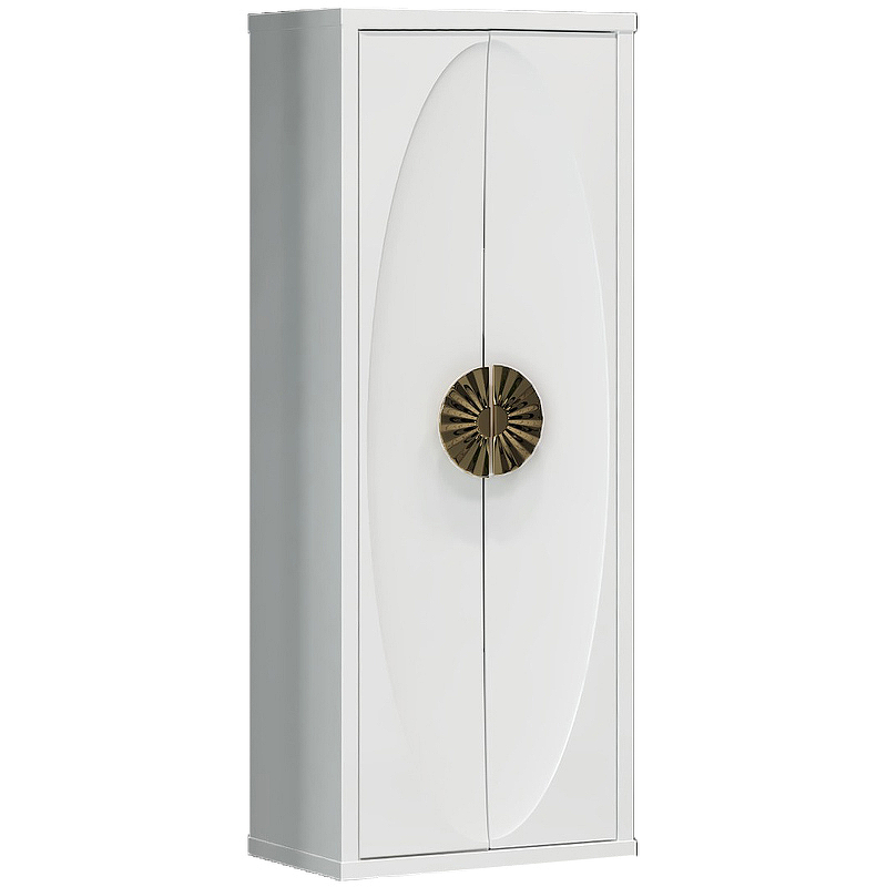 картинка Пенал подвесной Ибица 453/1156/302 белый золото без ножек Opadiris 