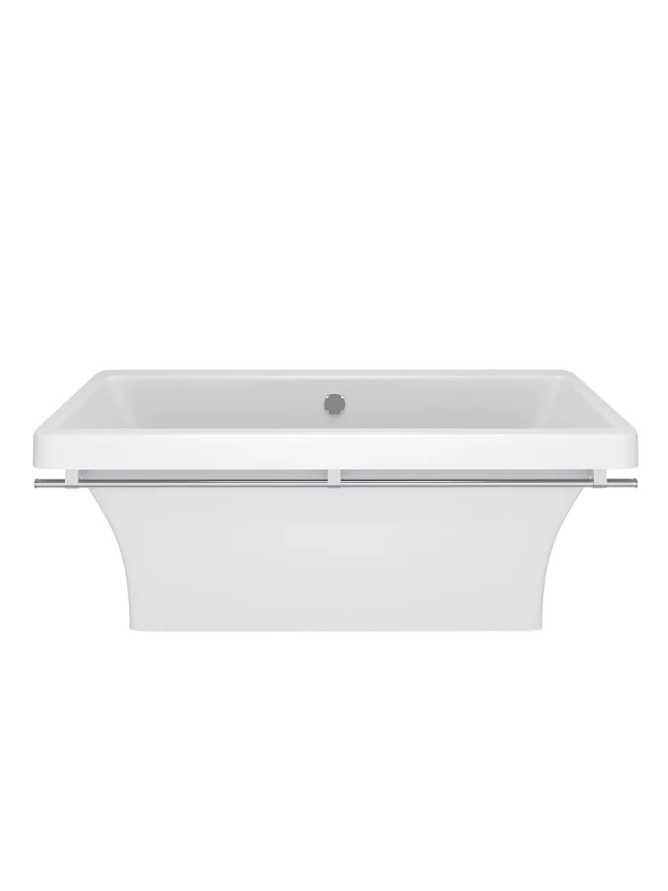 картинка Ванна Crete Nova Gel 179*79*63,5 белая черный полотенцедержатель AQUA DE MARCO 