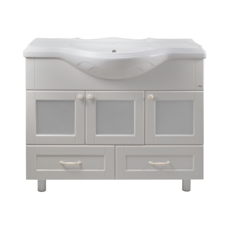 картинка Тумба Латте 105 с 2 ящ. бежевая эмаль ум. America 105 Misty 