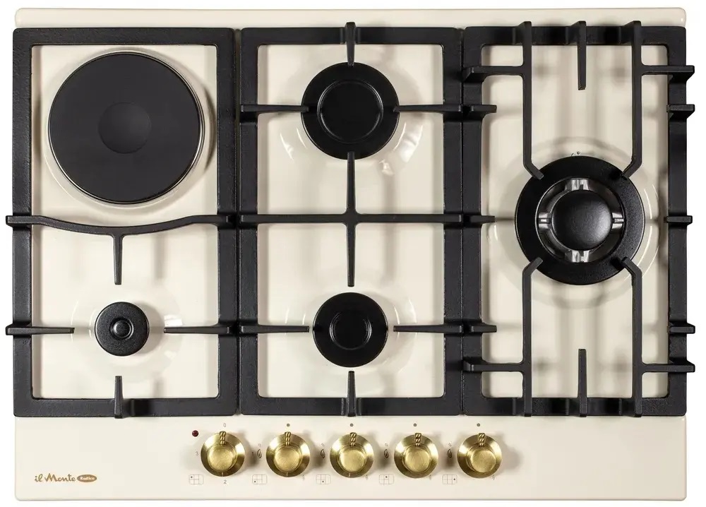 картинка Варочная поверхность газовая Il Monte BH-708CBE NSD ivory rustico 