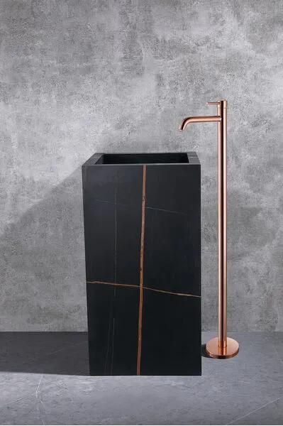 картинка Смеситель Wasser Kreis для раковины напольный, розовое золото AF8140RG Abber 