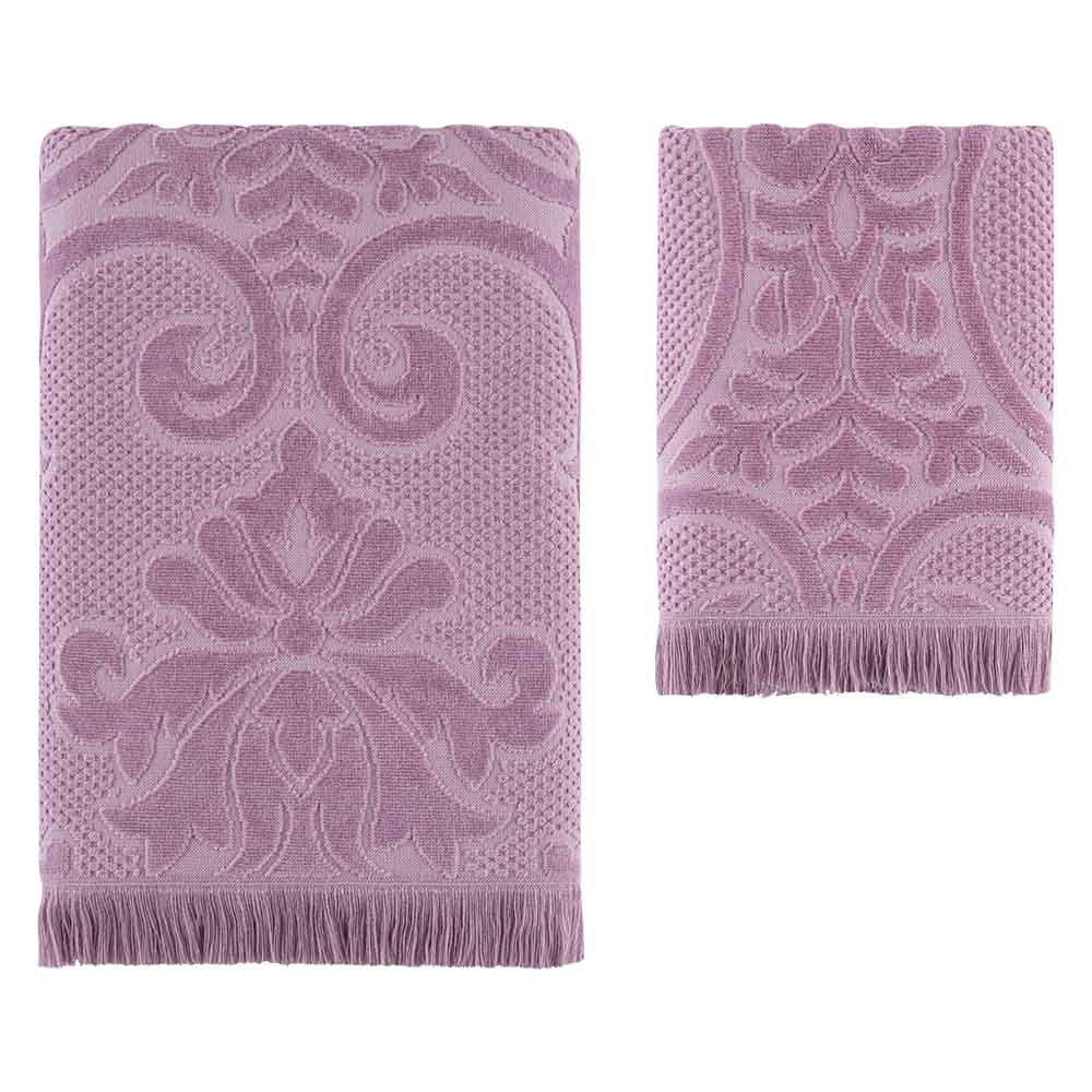 картинка Полотенце Arya жаккард 50*90 Amber розовый 