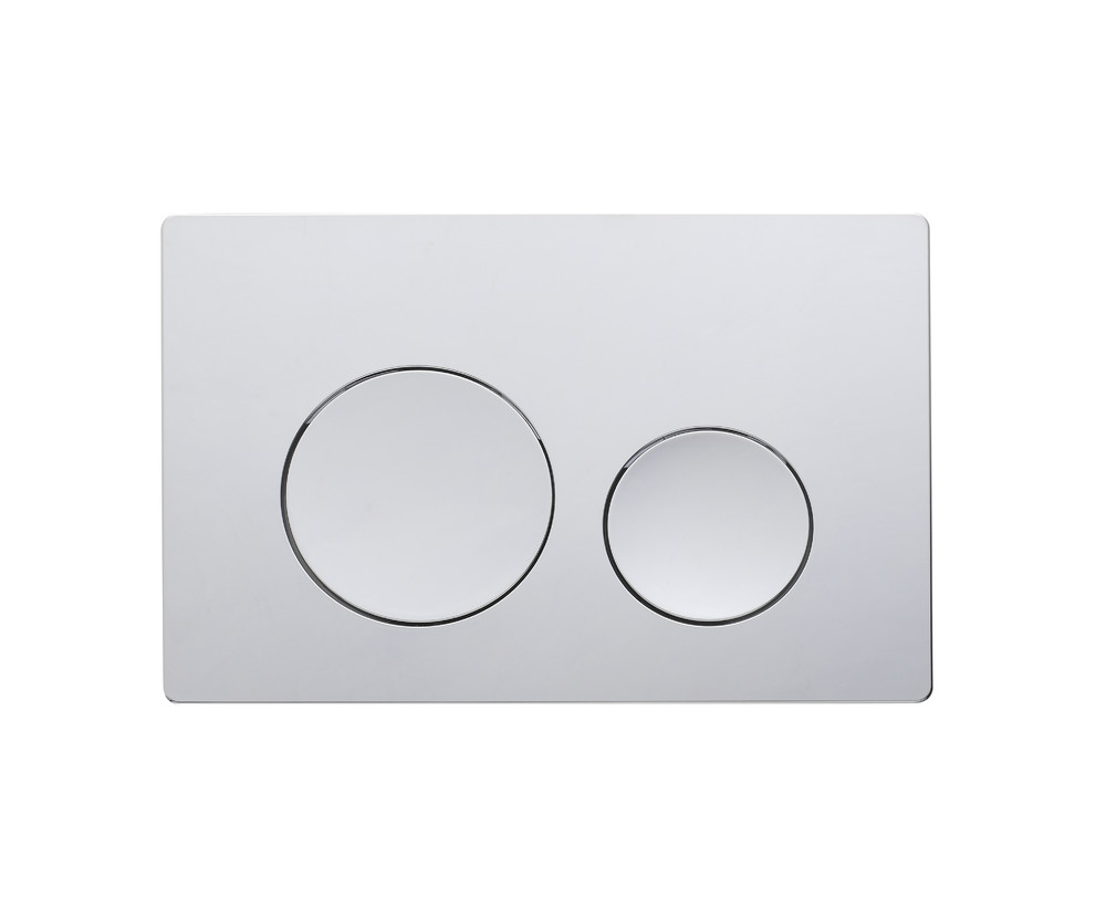 картинка Кнопка смыва 03 пластик круг хром матовый для инсталляции 400 и 500 Eva Gold 