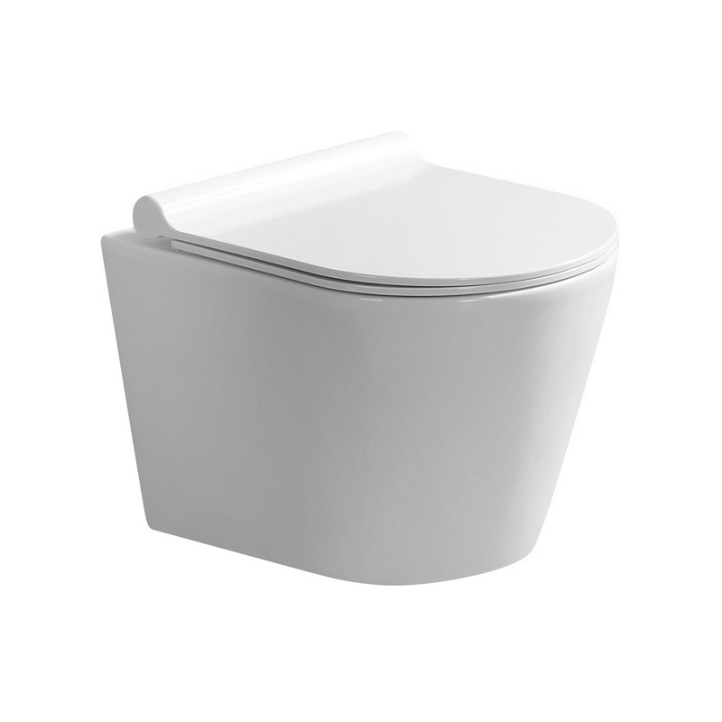 картинка Унитаз Nova подвесной безбодковый с сид. дюропласт-микролифт ультра-тонкая AZ-2217 Azario 