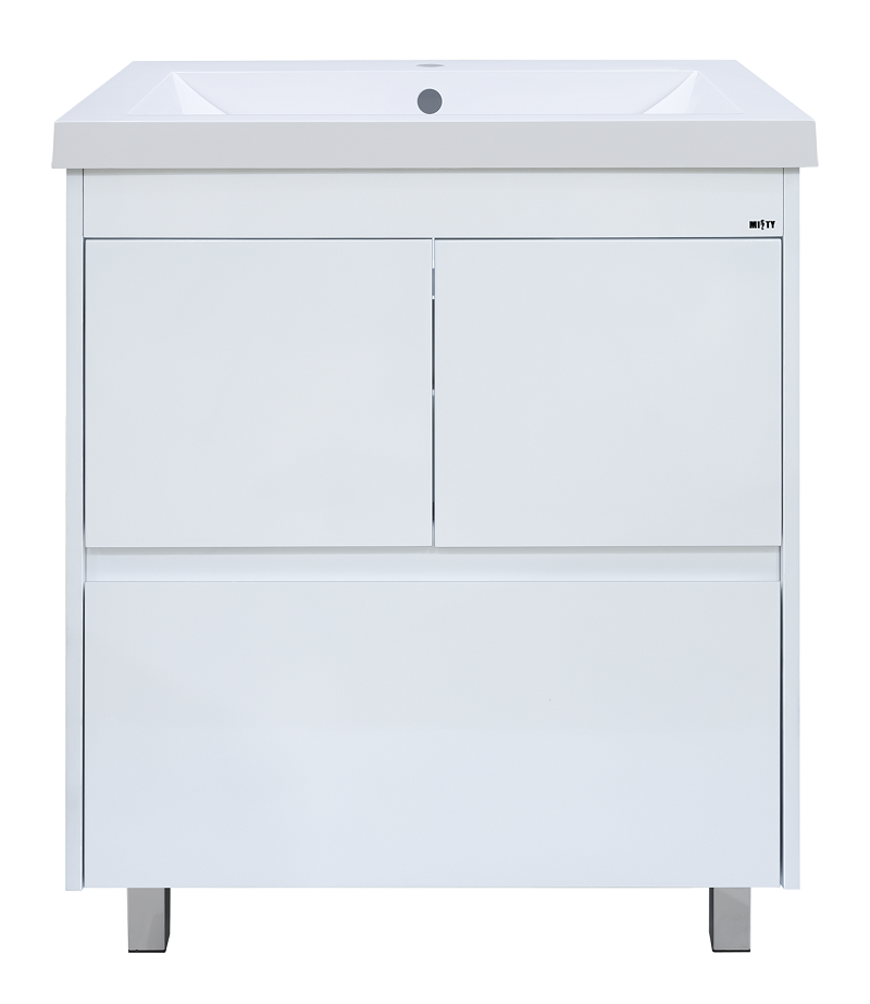 картинка Тумба Алиса 58 1 ящ напольная белая эмаль ум. Алиса 58 Misty 