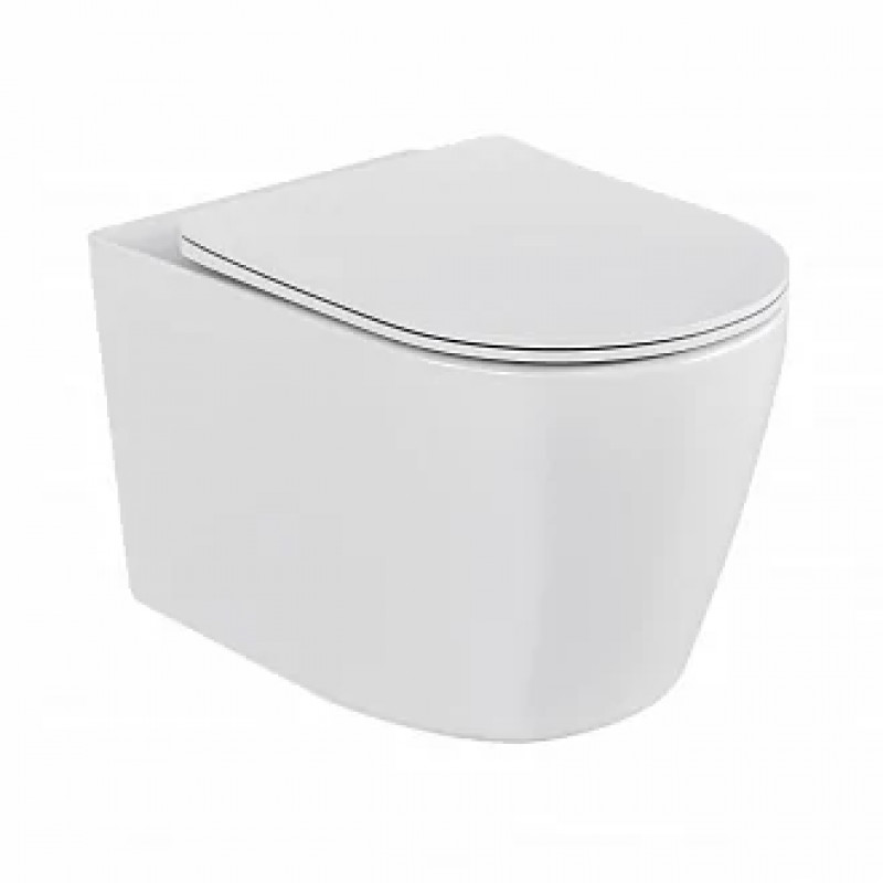 картинка Унитаз Round Tornado напольный с бачком сиденье ДП с микролифтом и армат. HTD Hansman 