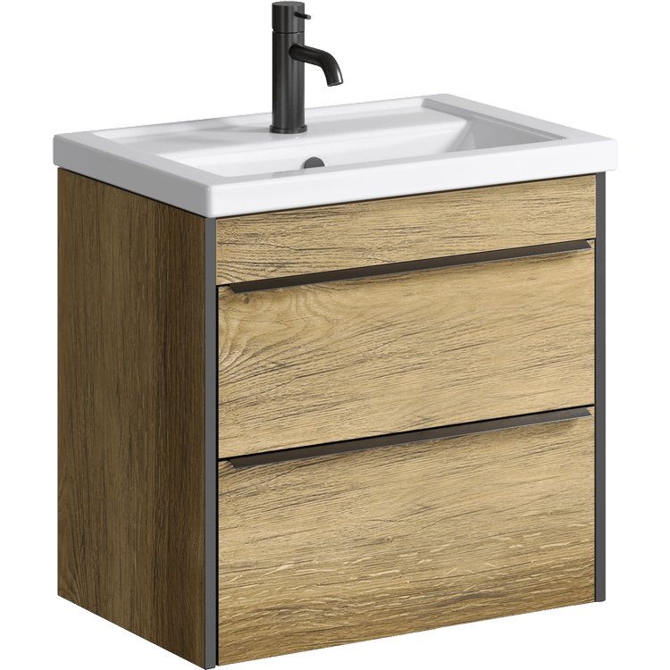 картинка Тумба Fargo с ум. Фостер 600 цвет дуб балтийский FRG0106DB Aqwella 