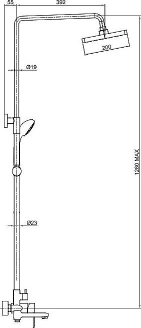 картинка Душевая колонна со смесителем Opal F6125183CP-A1-rus 