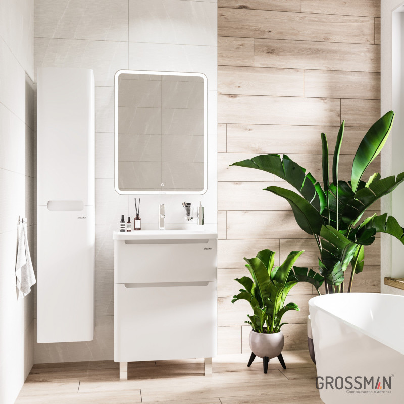 картинка Пенал подвесной Адель-32 см универсальный белый Grossman 