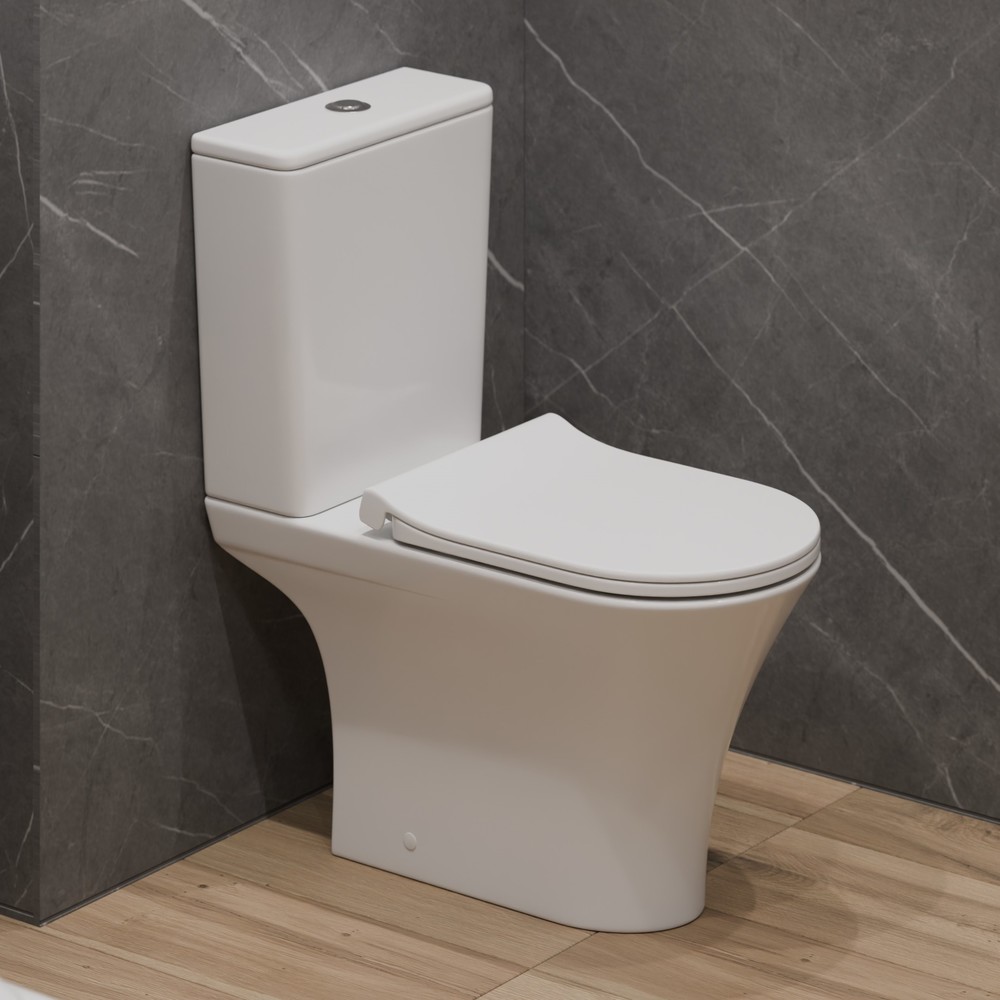 картинка Унитаз-компакт T2334 безобод. круговой смыв, сид. тонкое ДП, крепл., армат., гориз. выпуск Eva Gold 