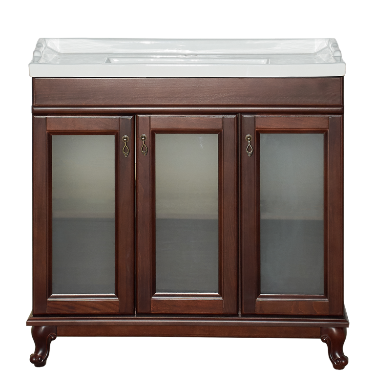 картинка Тумба Дублин 80 прямая орех стекло. ум CL-4020 80 см Misty 