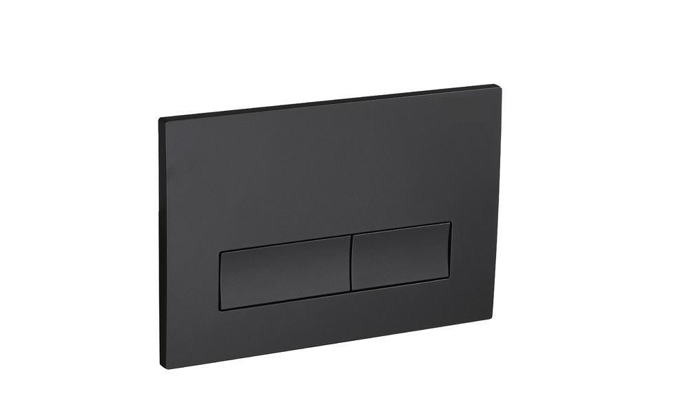 картинка Кнопка смыва 02 пластик прямоугольник черный матовый для инсталляции 400 и 500 Eva Gold 