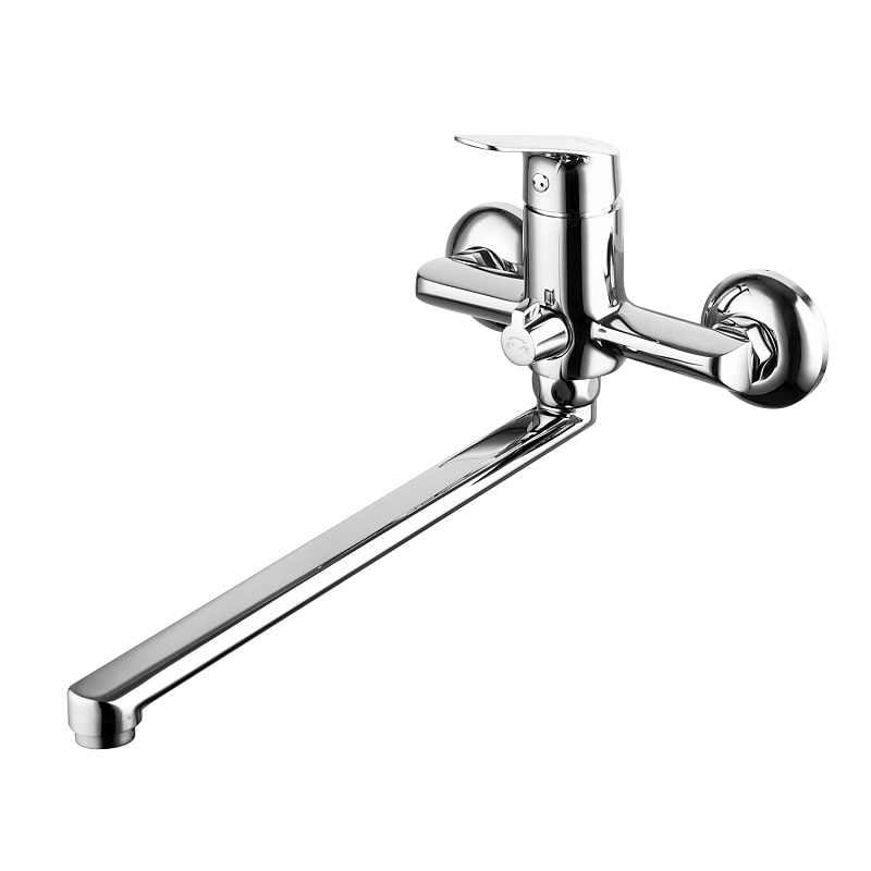 картинка Смеситель для ванны AZ-HU245909 с ручным душем длинный излив Azario 