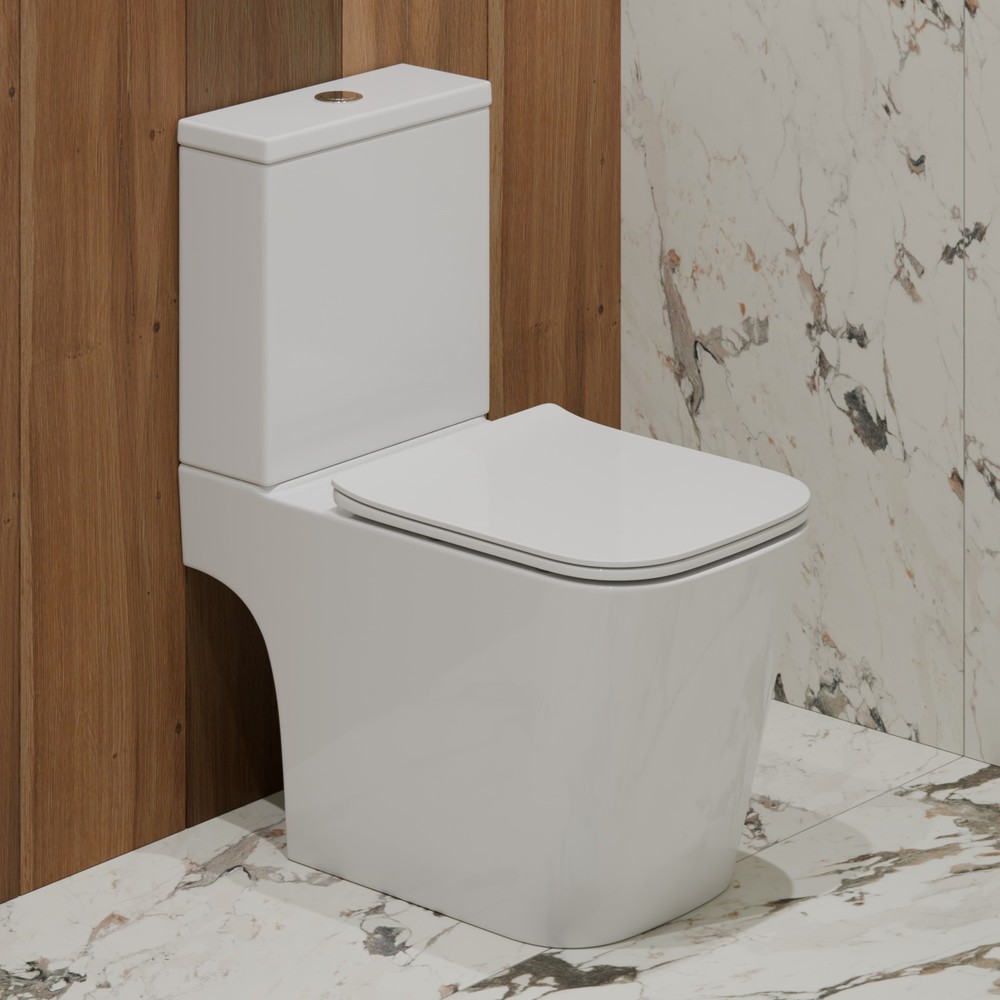 картинка Унитаз-компакт А9000 безободковый, сид. тонкое ДП, крепл., армат., гориз. выпуск Eva Gold 