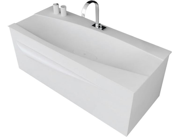 картинка Тумба Papyrus 100 белая, с раковиной Elegance 100 Pap.01.10/W Aqwella 