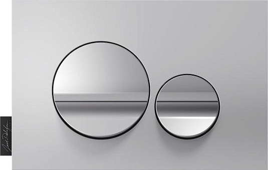 картинка Панель смыва круглый дизайн мат хром и глянец хром E20859-CP-MTC Jacob Delafon 