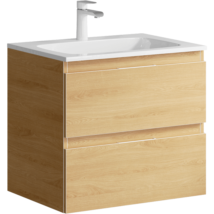 картинка Тумба Accent с рак. Malaga 600 цвет дуб золото ACC0106DZ Aqwella 